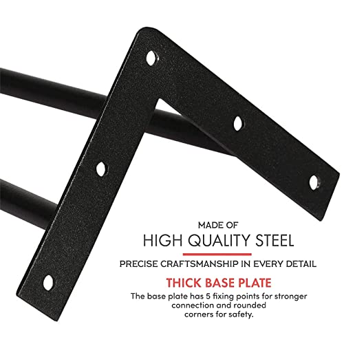 DICN Hairpin Table Legs 86cm/34inch, 3 Rod Solid Metal Furniture Legs for DIY Home Office Restaurant Desk End Table Night Stand, Set of 4 - Image 2