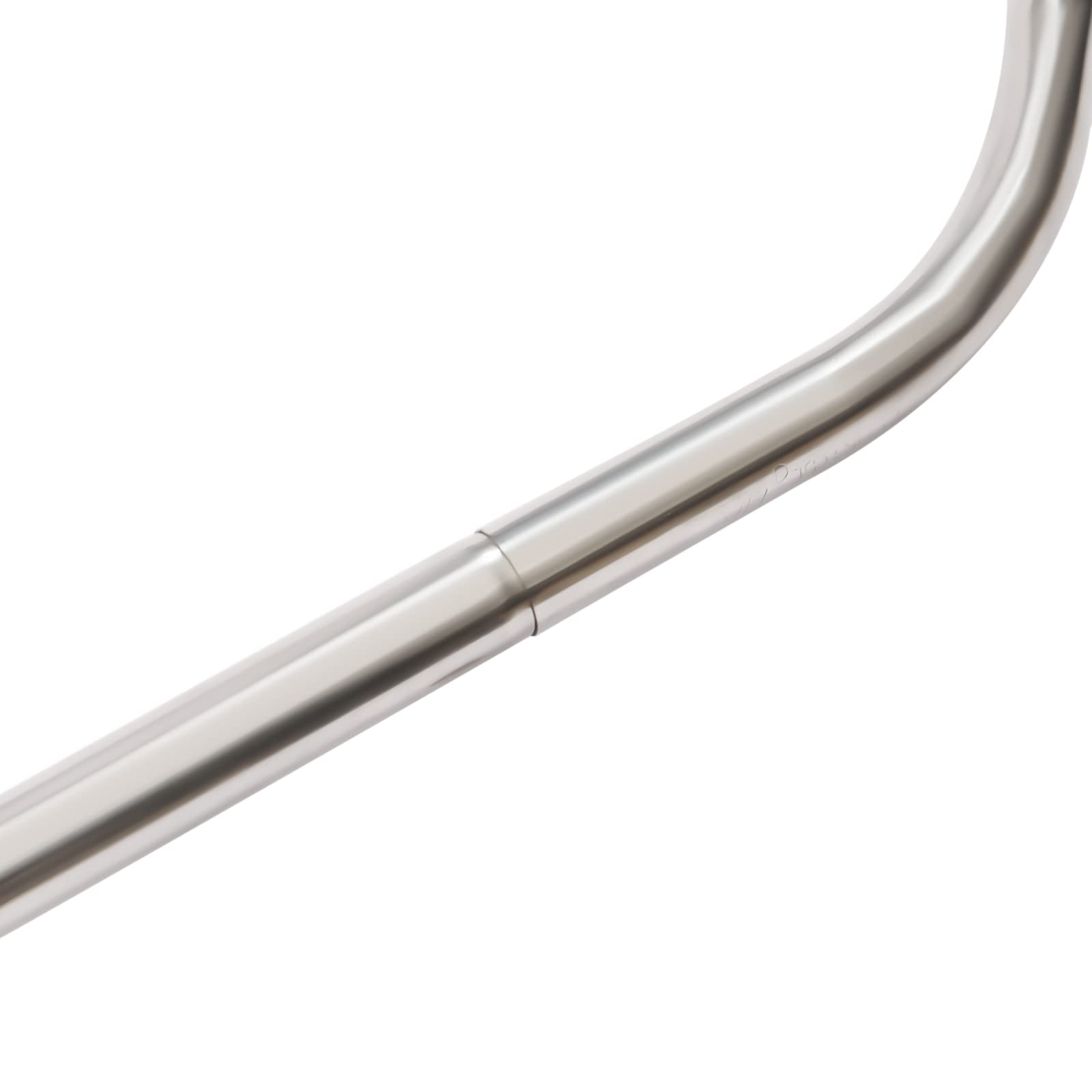 Tringle à rideau de douche extensible en acier inoxydable en forme de diamant - 45-75 cm - Sans perçage - Barre de douche d'angle - Support pour salle de bain - Argenté