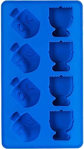 The Dreidel Company Hanukkah Silicone Ice Cube Mold Tray, and Menorah Molds, Fun Cooking and Baking Holiday (Single)