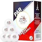 DOUBLE FISH 3-Star Table Tennis Balls for 2024 Games in PAR - White 40+ ABS Balls - High Performance & Ultimate Durability Ping Pong Balls 6 Pack