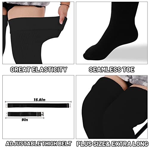 Abodhu Plus Size Thigh High Socks for Thick Thighs Women- Extra Long Widened Extra Long Thick Knit3