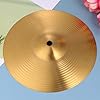 Toyvian 8-inch Brass Hi-hat Cymbal for Drum Set Adults Old School Drum Cymbals Suitable for Jazz and Percussion Players Golden Finish Set #4