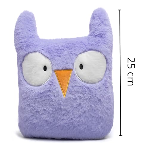 Image of Mirada Owl Face Soft Toy - Purple | Adorable Owl Design for Kids' Room Decor | Soft and Cozy Face Soft Toy -30 cm