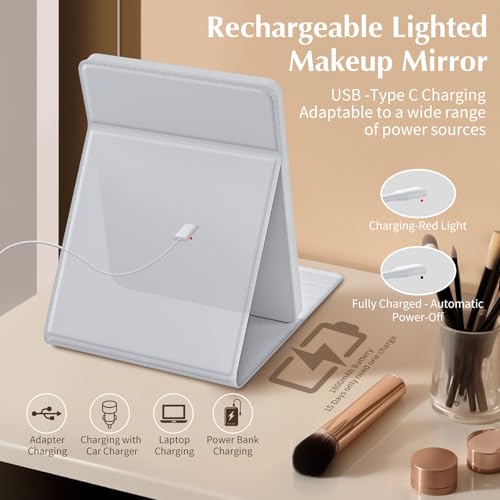 Travel Makeup Mirror, USB-Powered