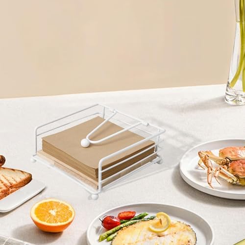 Support serviettes papier avec bras lesté pour bloquer le papier sur la table - 4