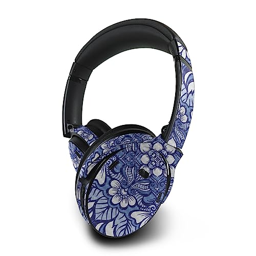 Image of MightySkins Carbon Fiber Skin Compatible with Bose QuietComfort 45 Headphones Flower Mandala | Protective, Durable Textured Carbon Fiber Finish | Easy to Apply | Made in The USA