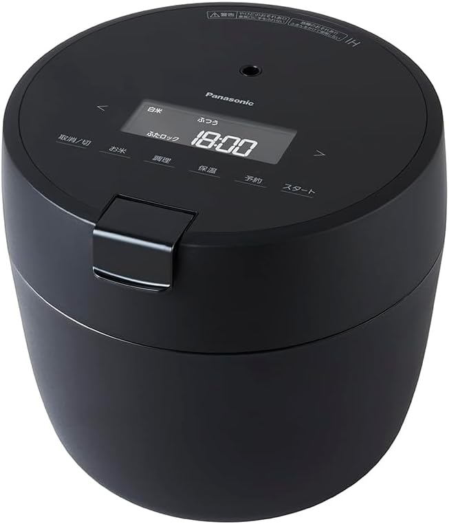 【Amazon.co.jp限定】パナソニック 炊飯器 5合 圧力IH コンパクトサイズ 自動調理鍋 無水調理 低温調理 予約調理 お手入れ点数2点 ふた食洗機対応 ブラック SR-CR10Z1-K