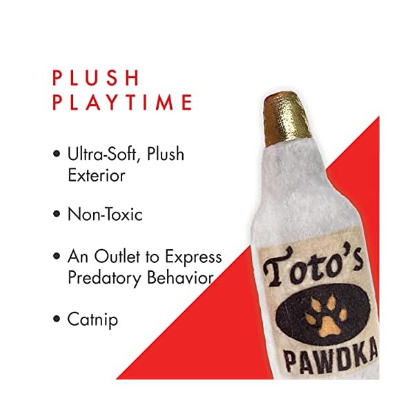 Huxley & kent cat toy | toto's pawdka | nappy hour strong catnip filled cat toy | soft plush kitty toy with catnip and crinkle | kittybelles - image 3