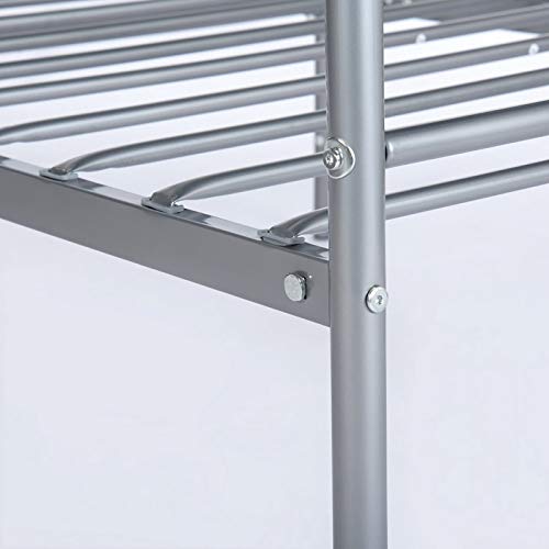 Voilamart Twin Metal Bed Frame With Storage,Silver Grey Bed Frames With Headboard And Footboard, No Box Spring Needed, Platform Bed Frame For Kids #TOP5