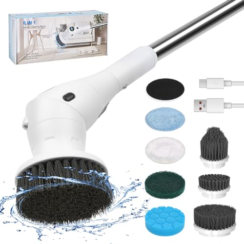 Image of Electric Spin Scrubber for Cleaning Cordless Power Shower Scrubber Bathroom Cleaning Brush for Bathtub Toilet Floor Kitchen Bathroom Essentials Scrubbing Brush