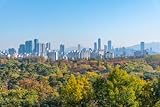 adrium AluVerbund-Bild 50 x 30 cm: Blick auf die Innenstadt von Seoul hinter dem Friedenspark, Republik Korea (148455085)