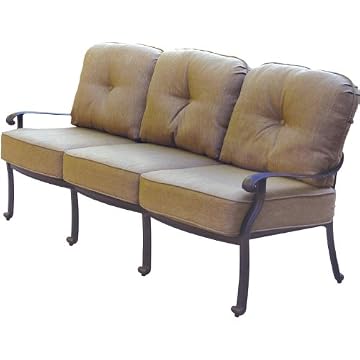 cast aluminum patio couch