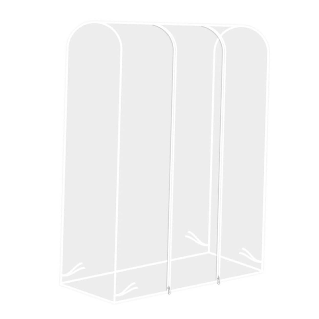 Sosoport Copertura Protettiva per Grucce in Plastica Trasparente Leggera e Portatile, Copri Appendi Abiti Moderno per Armadio e Stand, 180x50x150 Cm