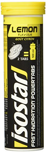 Isostar Powertabs Zitrone, isotonisches Getränk,Sportdrink für intensives Training, 1er Pack (in 1Tube 10 Tabs)