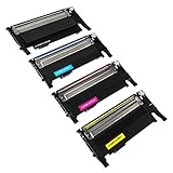 4 Logic-Seek Toner kompatibel mit Samsung CLT-P406C/ELS für Xpress C460W/TEG C460FW/TEG CLX-3305/XEG CLX-3305FN/TEG CLX-3305FW C410W - CLP-360 CLP360 CLP-365 - Schwarz 1.500 Seiten, Color je 1.000 Seiten