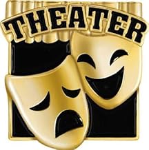 Crown Awards .94"x 1" Theater Pin, Perfect Theater Lapel Pins for Actors and Stagehands Gold