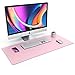 CSL Tischunterlage Schreibtischunterlage 90 x 40cm - Premium PU-Leder Schreibunterlage - zusätzliche Anti Rutsch Beschichtung - wasserdicht - XXL Mauspad für Büro u Home Office 900x400 mm Rosa