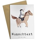 Mr. & Mrs. Panda Personalisierte Grußkarte Pferd Reiten - Geschenke, Grußkarten Personalisiert, Karte, Postkarte, Reitverein, Reitstall, Hochzeitskarte, Reitsport, Pferde, Sportler, Selbst Gestalten