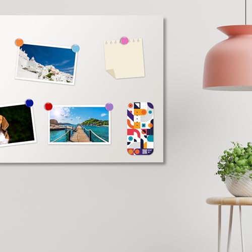 24 Imãs Coloridos p/Geladeiras, Murais e Quadros Magnéticos (Colorido)