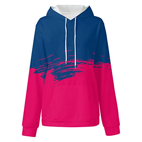 Sweat à capuche graphique rose pull confortable manches longues