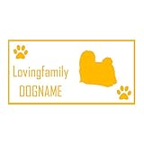 ForzaGroup 全犬種 全猫種対応 マルチーズ3 (20106) 犬 イヌ いぬ dog 防水 車 ステッカー sticker シール 名前入れ 名前入り