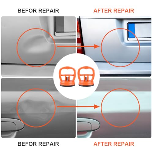 Flintronic Auto Dent Saugnapf, Heavy Duty Saugheber (2er Set), Vakuumsauger Gummisauger, Dent Abzieher, Saug-Näpfe Saugnapfhalter Saug-Heber zum Anheben und Entfernen von Glas, Computer-Bildschir (2S)