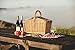 PICNIC TIME Piccadilly Picnic Basket, Romantic Picnic Basket for 2 - Includes Utensil Set, Glasses, Plates, and Wine Opener, (Red & White Plaid Pattern)