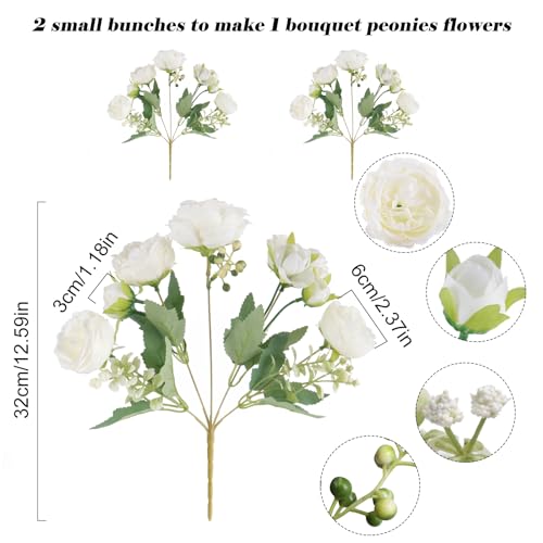 Pusuny Artificial Peonies Silk Flowers thumb #7