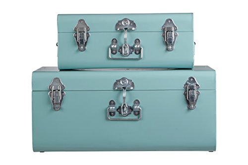 Premier Housewares Storage Trunks, Green, Set of 2