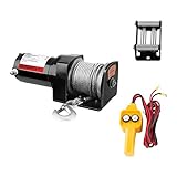 offroad seilwinde kaufen 15 m massives Stahlseil MSW Elektrische Seilwinde Seilzug Offroad Motorwinde PROPULLATOR 2000-C (Zugleistung: 907 kg / 2.000 lbs, Permanentmagnetmotor, 15 m Seillänge, Trommelgröße: Ø 32 mm)