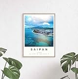 Generic Saipan Poster Colorful Print, Saipan Wall Art, Saipan Photo Decor, Saipan Print Travel Print, Saipan Colorful Print Art,312, White