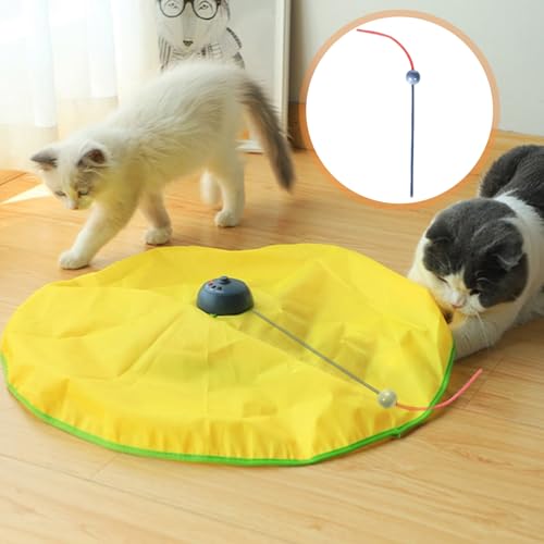 Varita de plástico para gatos de interior, 8 repuestos interactivos para ejercicio diario 5