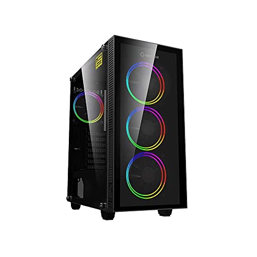 GAMEMAX Gabinete Gamer Draco XD 3663-BK 3 FANS C/ Anel Duplo ARGB GMX-12DBB Preto