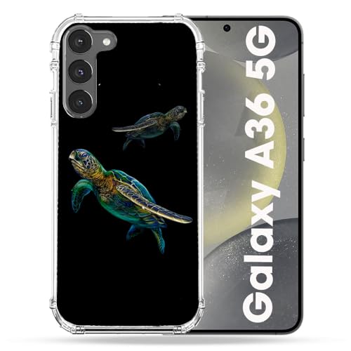 Coque renforcée Samsung Galaxy A36 5G antichoc motif tortue noire