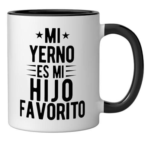 Taza de cerámica negra/blanca 11 oz miniatura 2