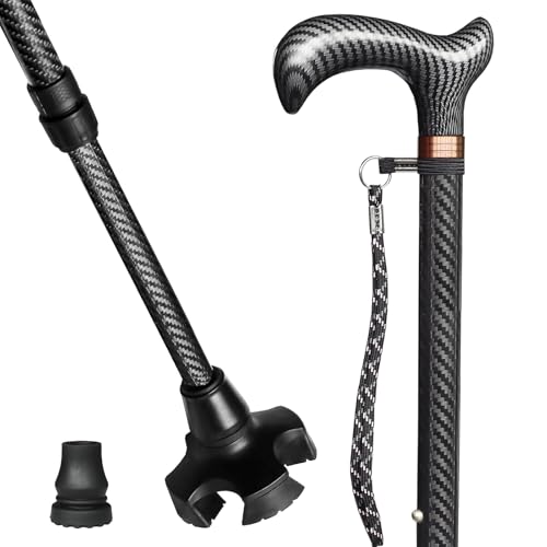 Adjustable Walking Cane for Men & Women - Lightweight Carbon