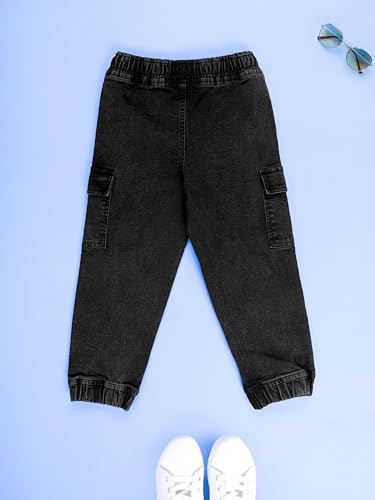 Image of KiddoPanti Boys Denim Cargo Jogger Pant