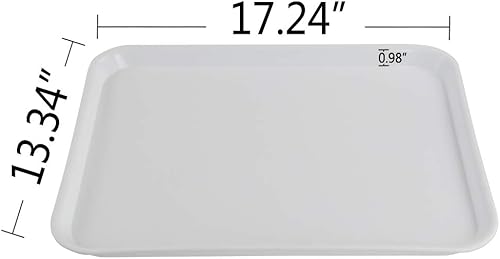 Miniatura 2 de Kekow Paquete de 4 bandejas de plástico blanco para servir comida rápida