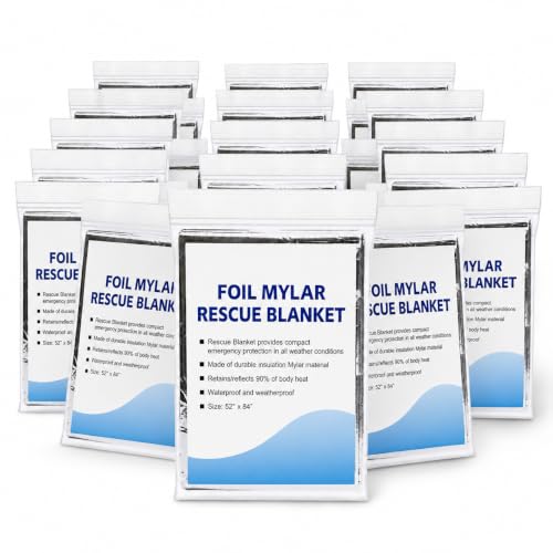 Lot of 50 Emergency Mylar Blankets - 84 x 52 by BH
