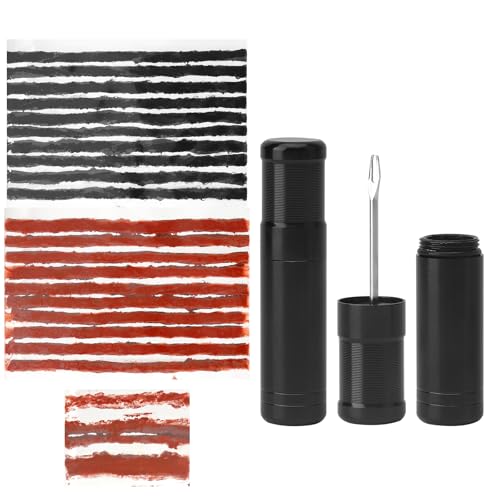 ZMDMAH Kit Riparazione Pneumatici Tubeless Accessori Professionali di Montaggio Portatile Inclusi 25 Strisce di Gomma Vulcanizzata Alesatore Portatile per Bici da Corsa MTB Gravel Bicicletta