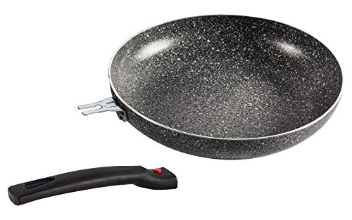Berger | Poêle 28 cm Volume 2,3 L Stone Rock | Poele Induction Poêle en Aluminium | Ustensiles de Cuisine de Camping | Poele a Pancakes Poele a Crepe