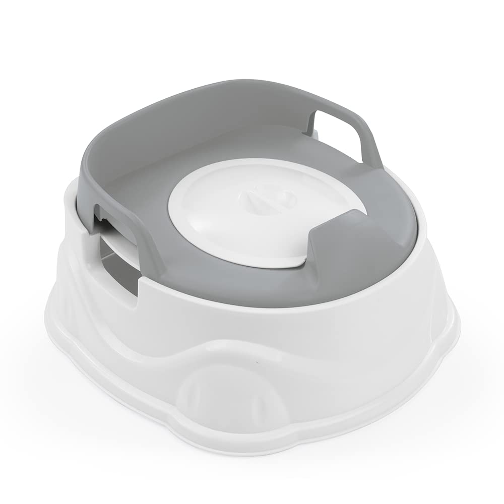 Plaspot educativo Dolu 3-in-1 con reductor de inodoro blanco gris