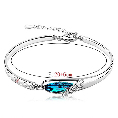 Bracelete ETbotu Fashion feminino 925 prata esterlina cristal bracelete