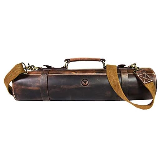 Elegant Leather Knife Roll for Chefs
