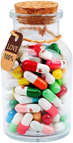 Capsule Letters Message in a Bottle-Love Capsule Pills-Birthday,Valentines Day, Mother's Day ,Graduation season Party gift The Cute Gifts for Boyfriend and Girlfriend(Core shape100)