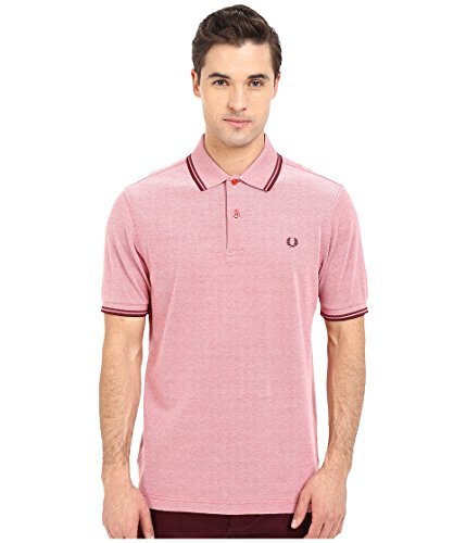 Fred PerryメンズTwin Tipped Polo shirt-m1200 カラー: ピンク