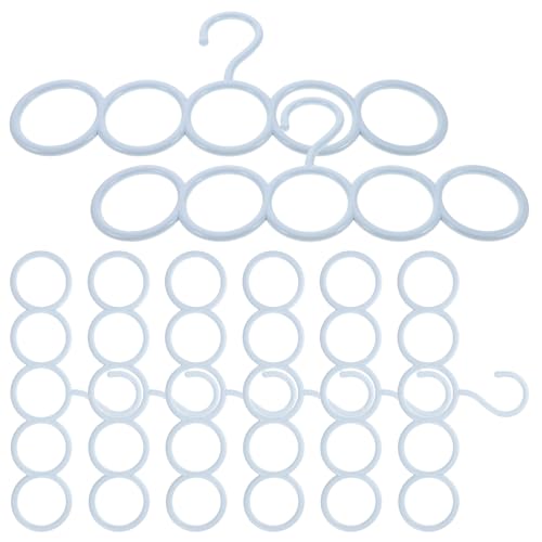 Toyvian 8 Pezzi Grucce Porta Sciarpe e Cinture in Metallo Organizer Salvaspazio per Armadio Appendiabiti Multiplo per Cravatte Scialli e Accessori Casa