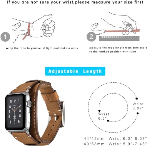 Bracelet Apple Watch cuir véritable résistant pour éviter les irritations de peau 44mm - 6