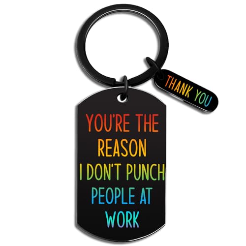 isiyu Funny Black Keychain Valentines Day Gifts with Thank You