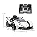 Aosom 12V Electric Ride-on Car, Licensed Lamborghini V12 Vision Gran Turismo Battery-Powered Ride-on Toy with Remote Control, Music, LED Lights, for 3-6 Year Old Boys and Girls, White